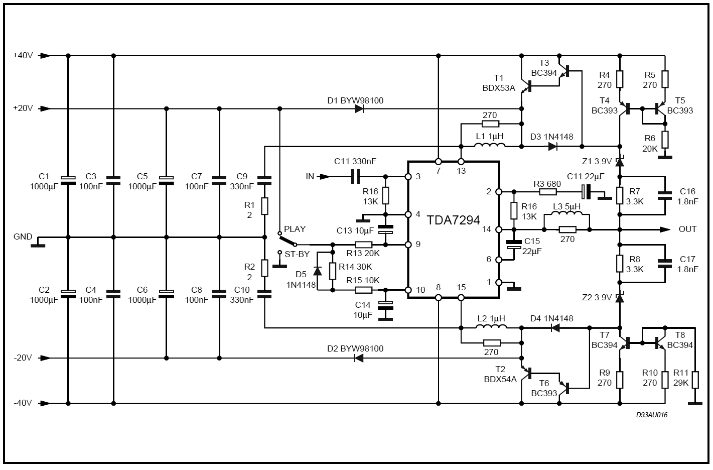 Class G Amplifier Circuit Diagram